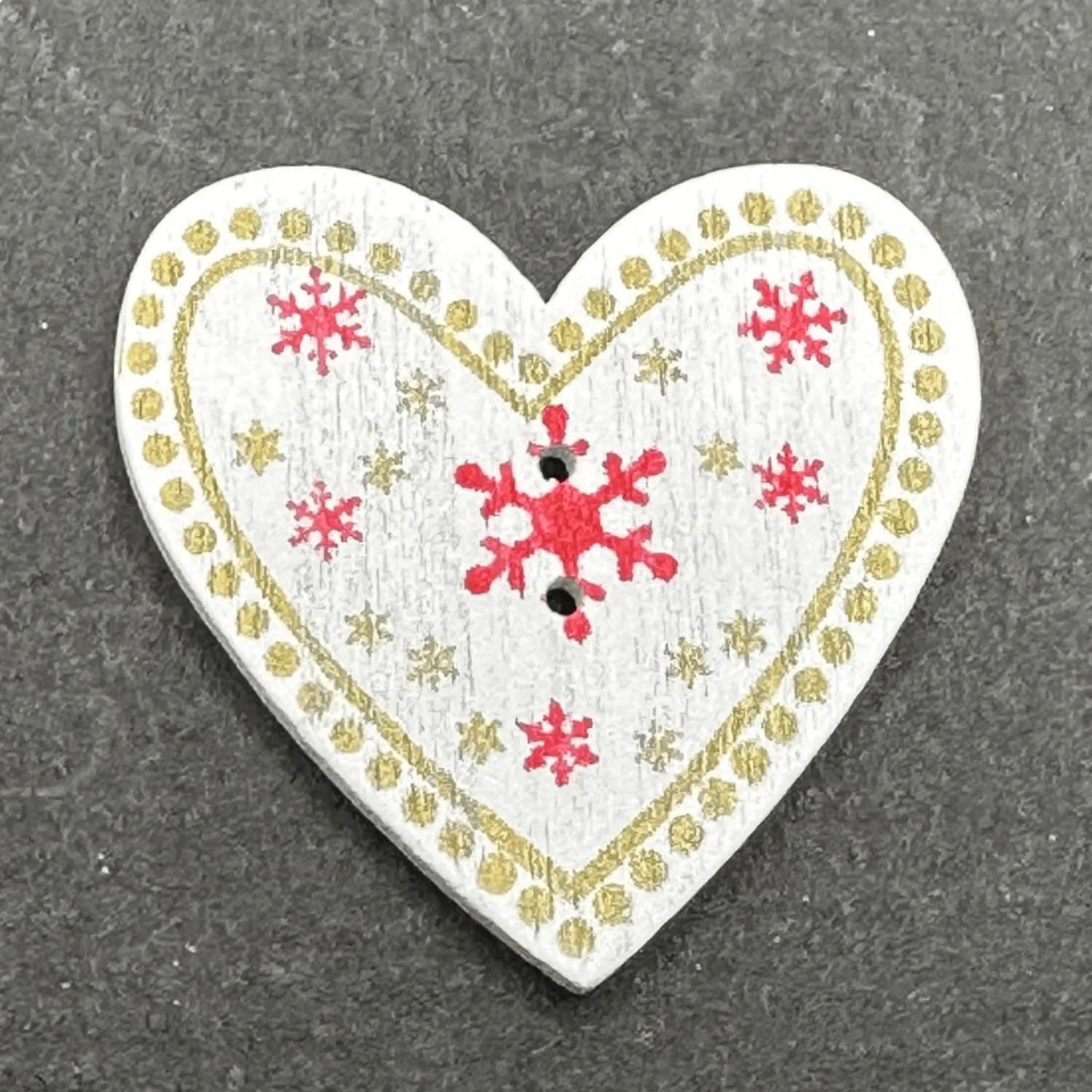 2 Hole Wooden Christmas Button