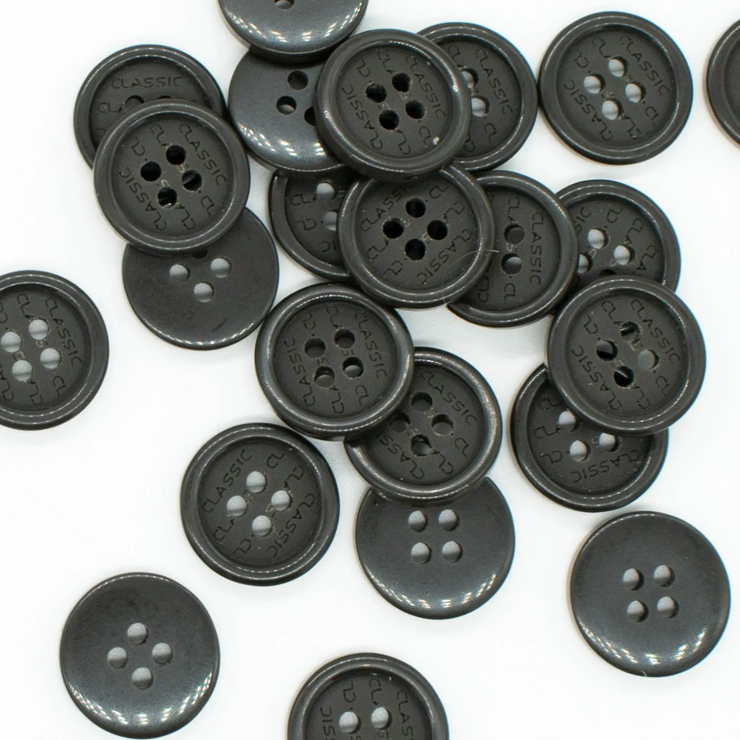 4 Hole Classic Letter Shirt Button