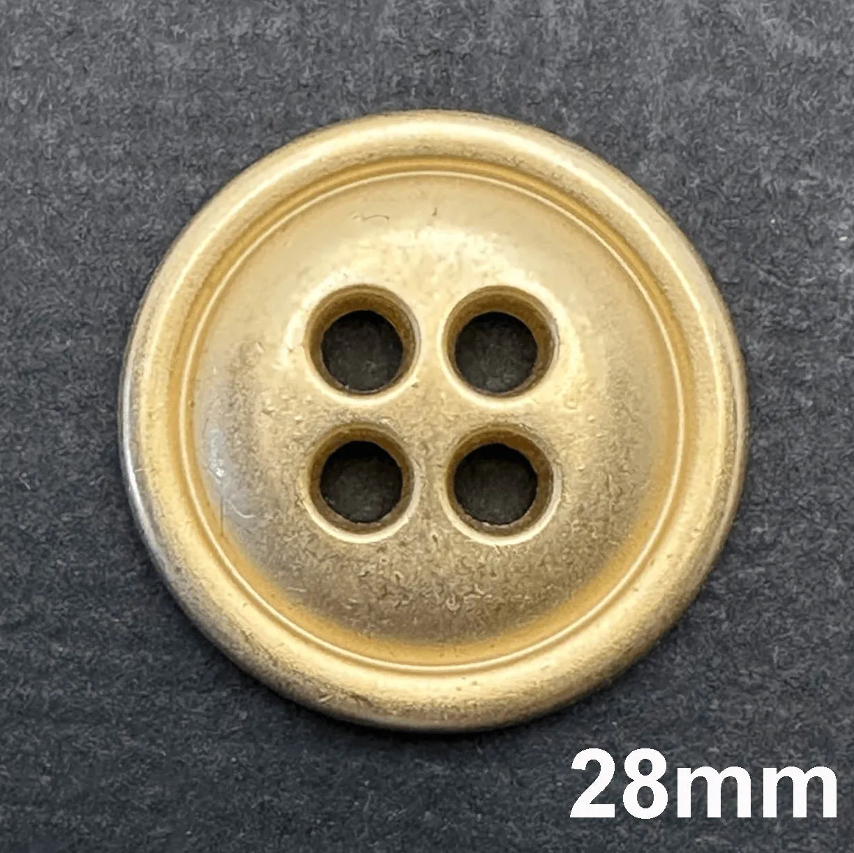 4/H Matt Gold Metal Big Holes Button