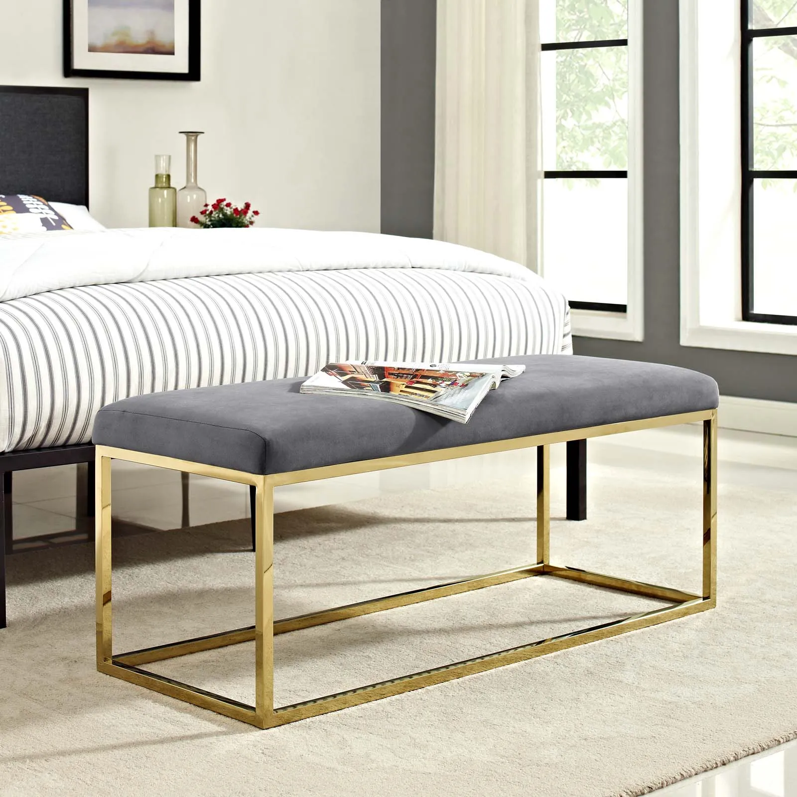 Anticipate Fabric Bench by Modway