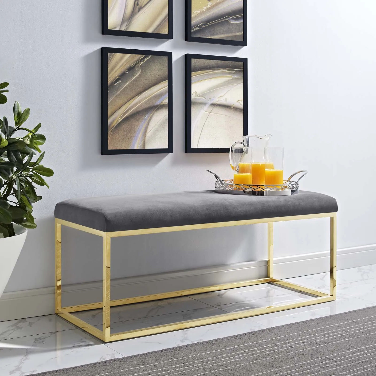 Anticipate Fabric Bench by Modway