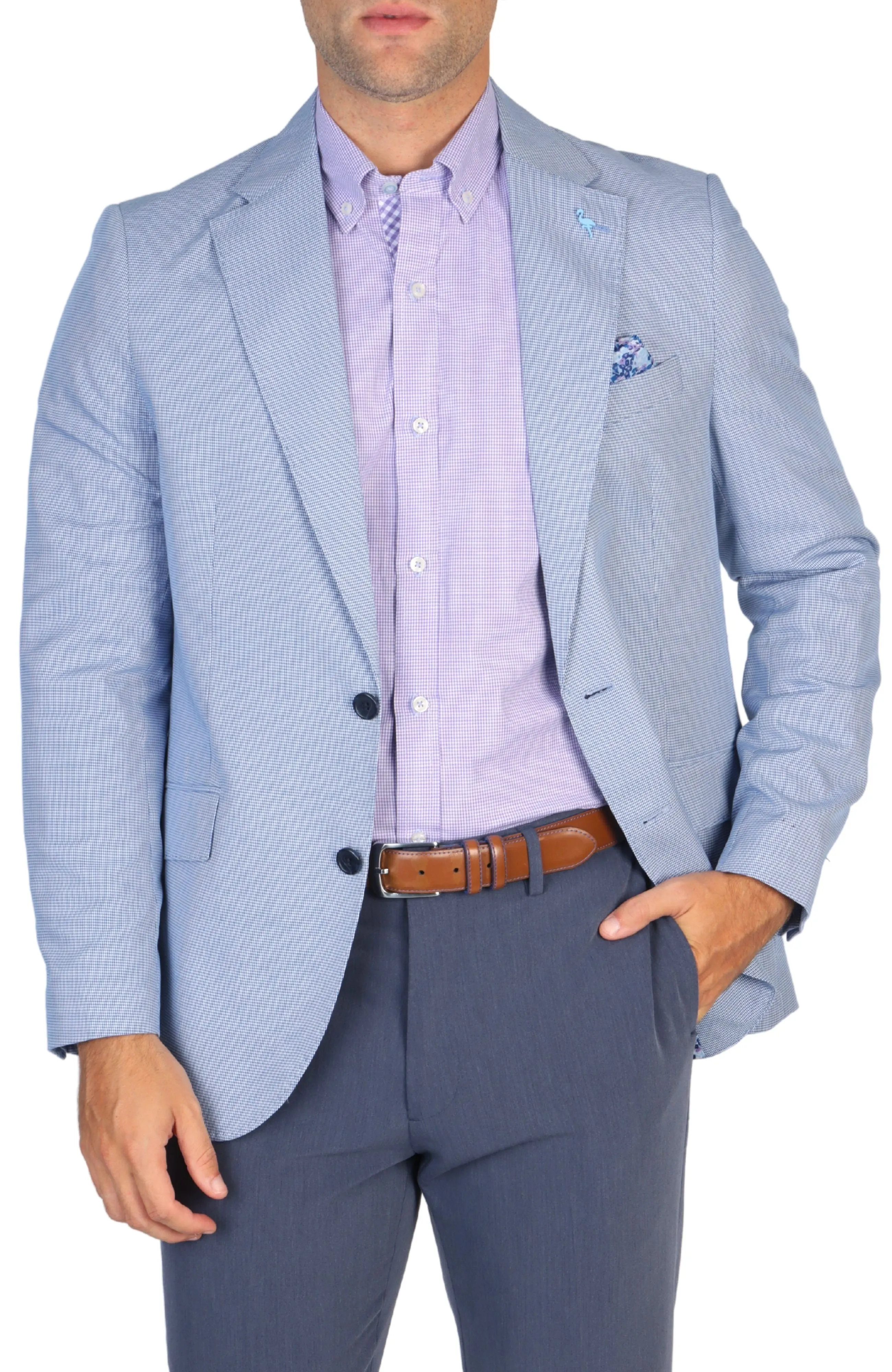 Blue Mini Houndstooth Sport Coat