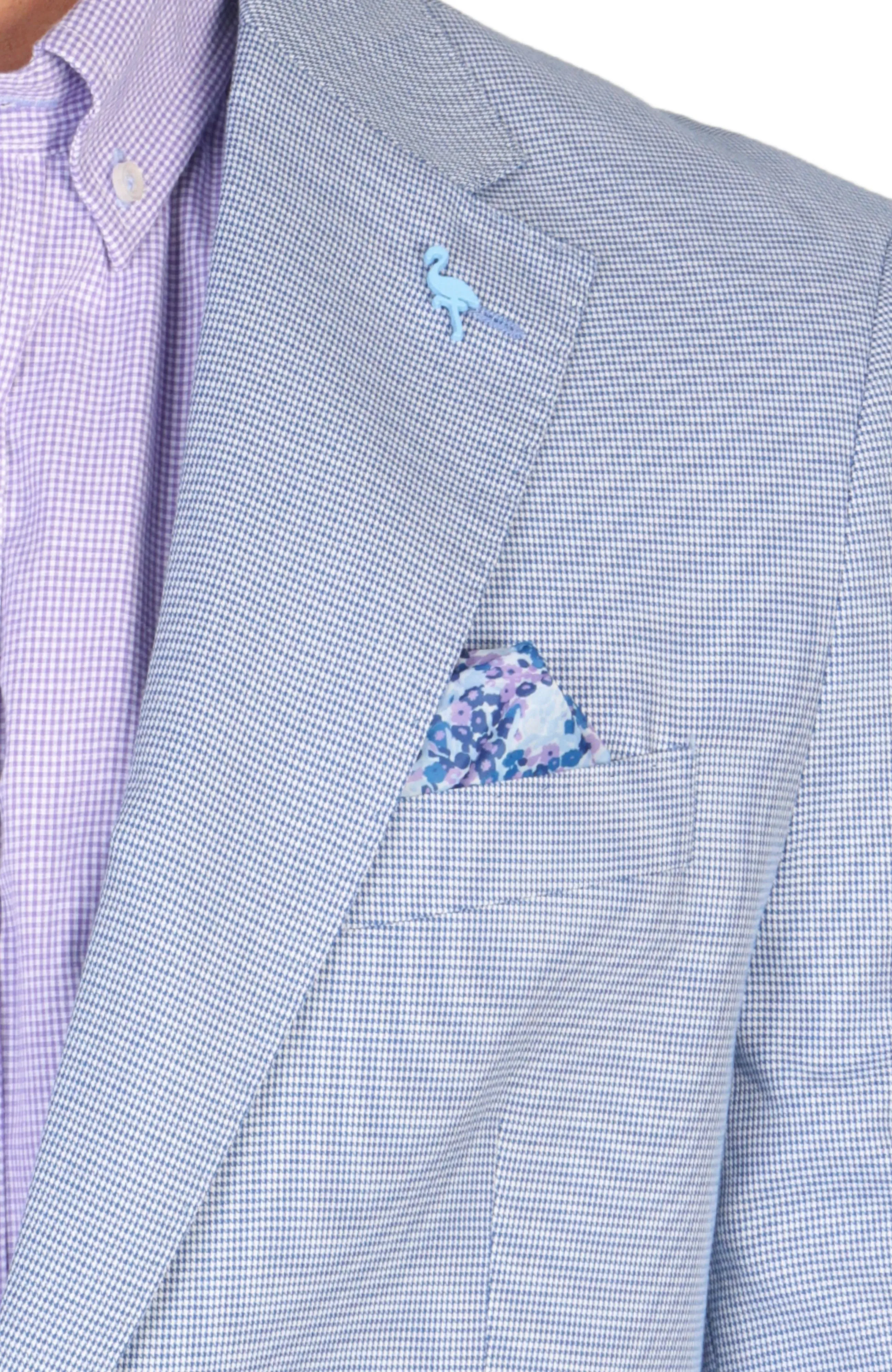 Blue Mini Houndstooth Sport Coat