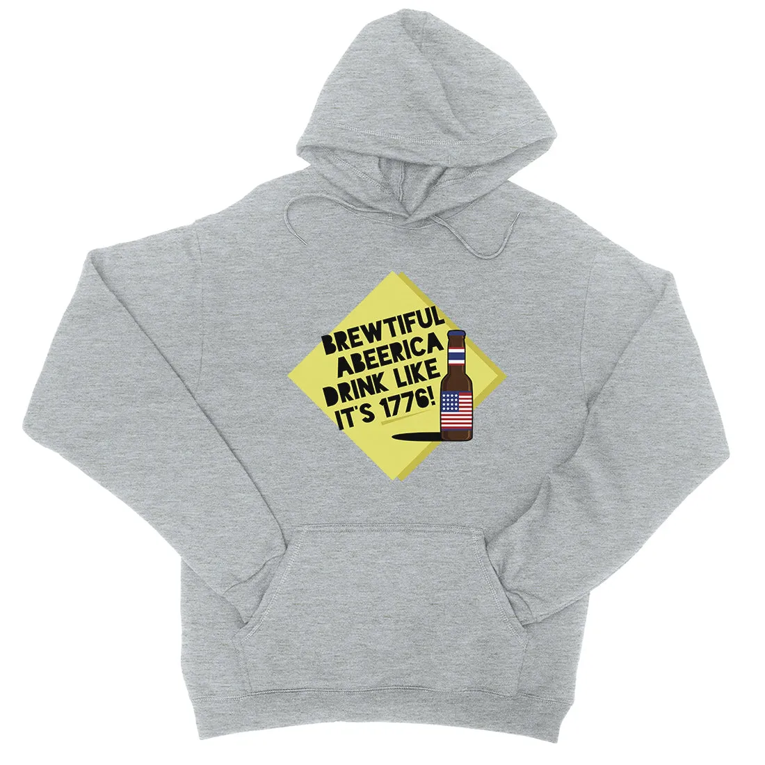 Brewtiful Abeerica Unisex Hooded Sweatshirt 4th Of July Hoodie Gift