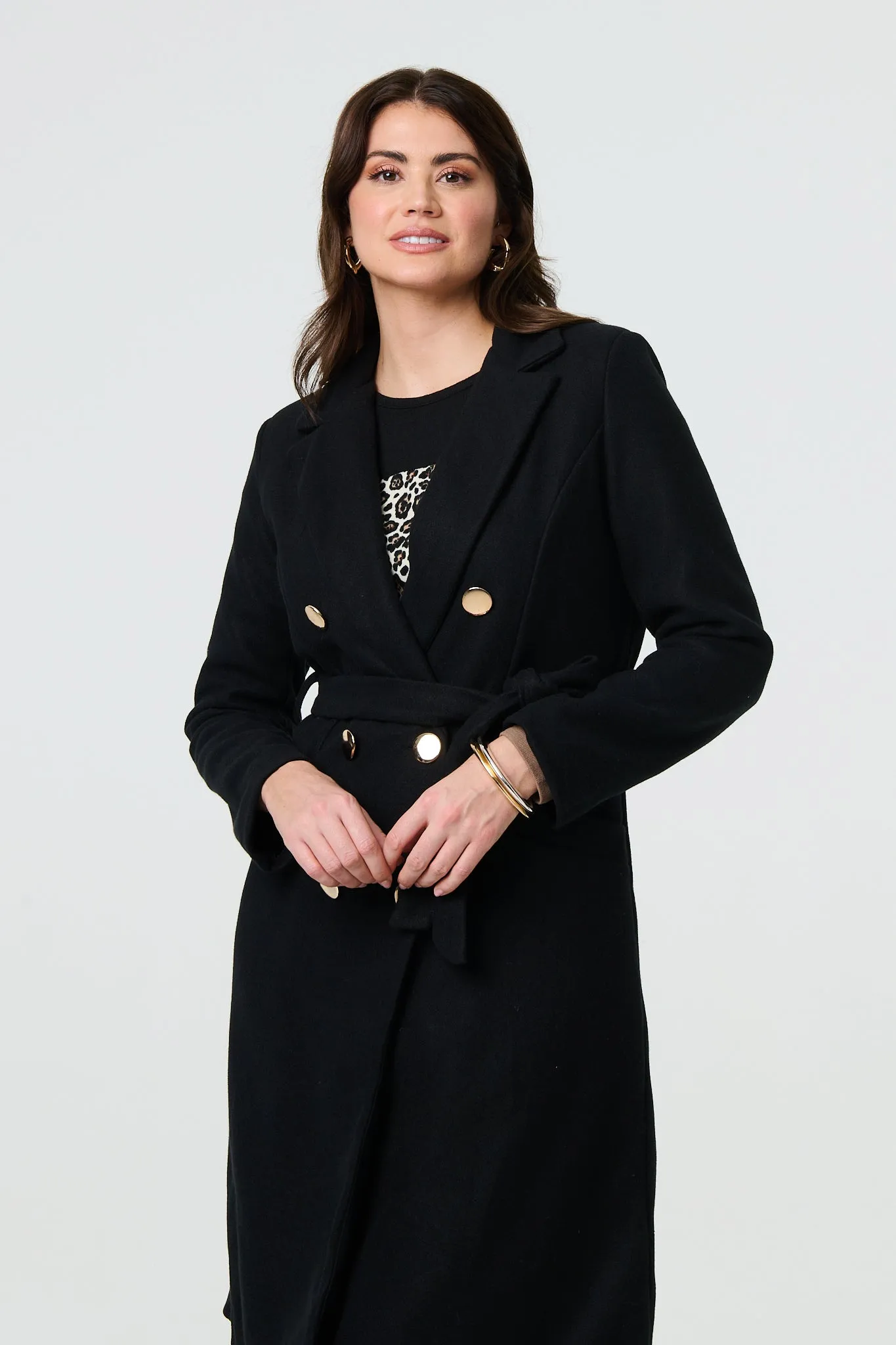 Button Front Tailored Coat