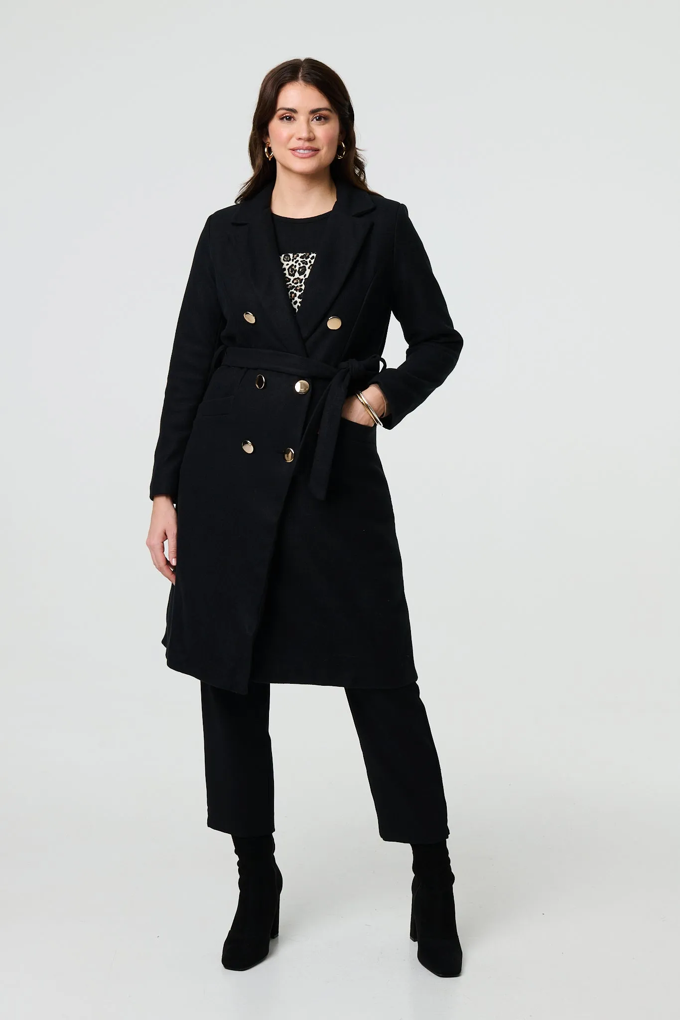 Button Front Tailored Coat