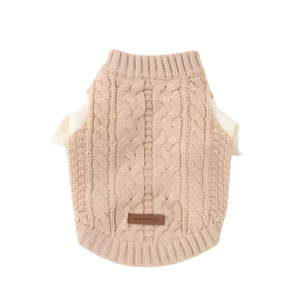 cable knit sweater vest with sleeves