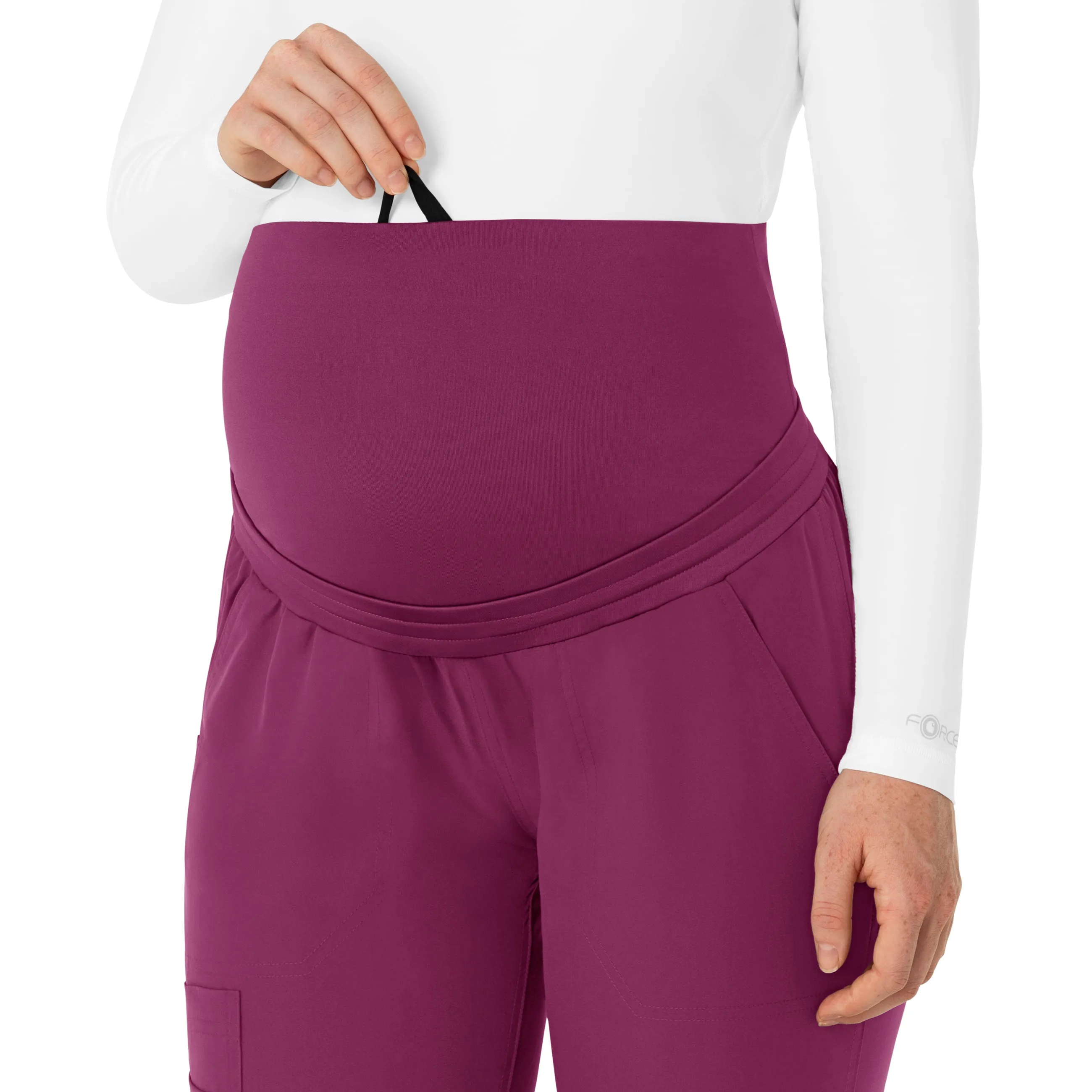 Carhartt Force Essentials Women's Maternity Jogger Scrub Pant - Wine