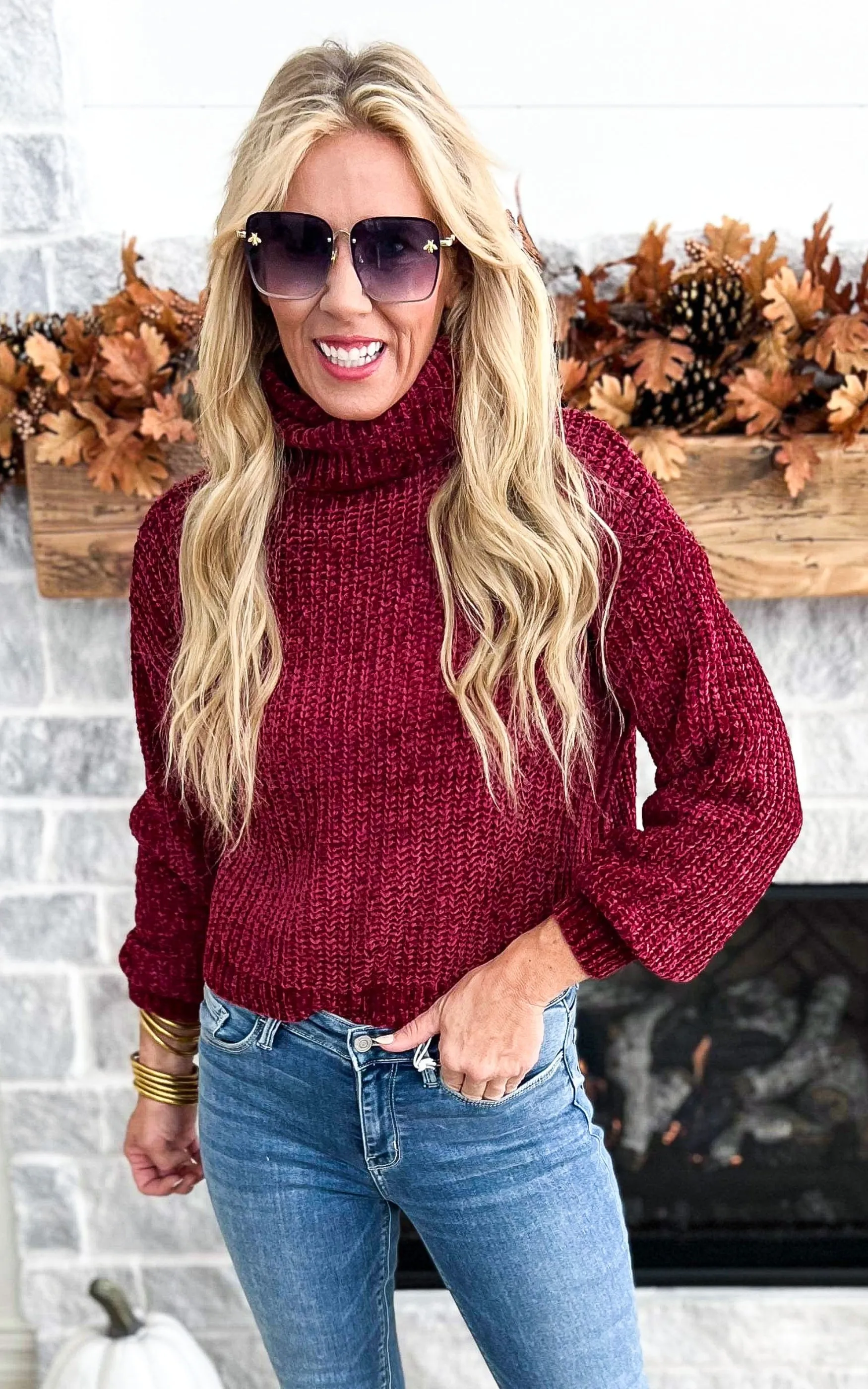 Chenille Turtleneck Sweater - Final Sale