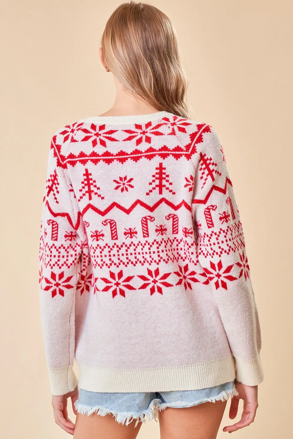 Christmas Oh Christmas White Sweater Top