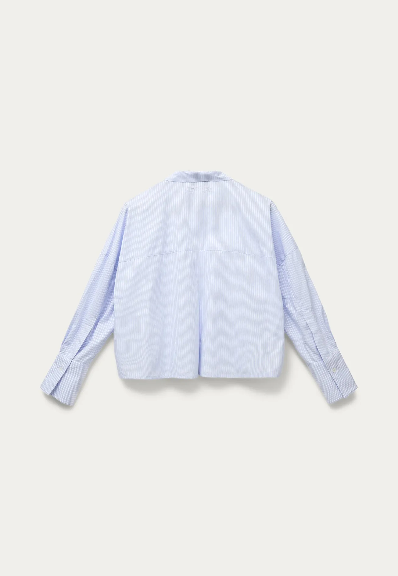 Clea-BL Crop Shirt - Light Blue