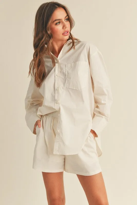 Cool Soft Fabric Button Down Shirt