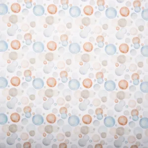 EUROPEAN Digital printed poplin - Bubbles - Blue