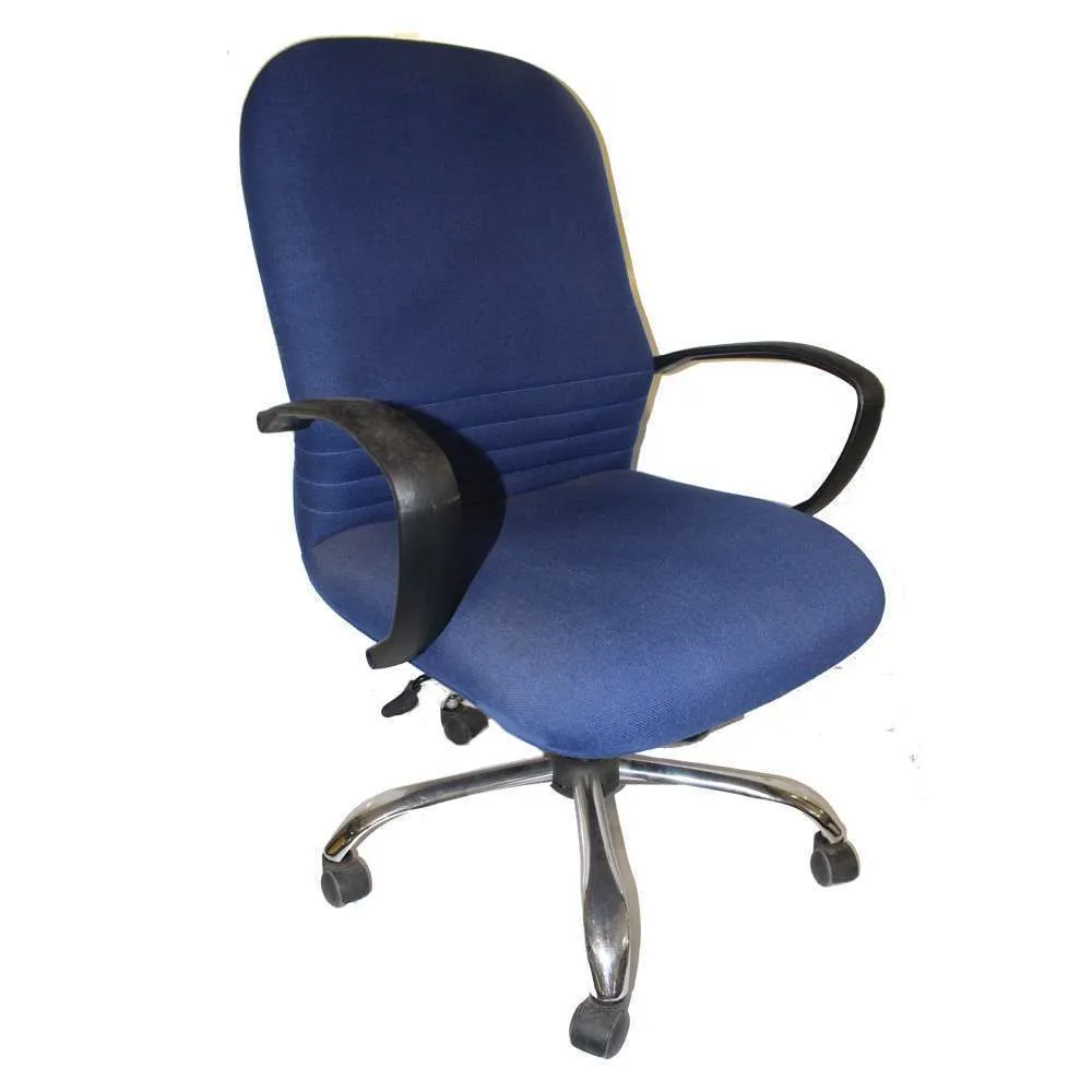 GDS Mid Back Chair Blue Chrome Base (120kg Max)