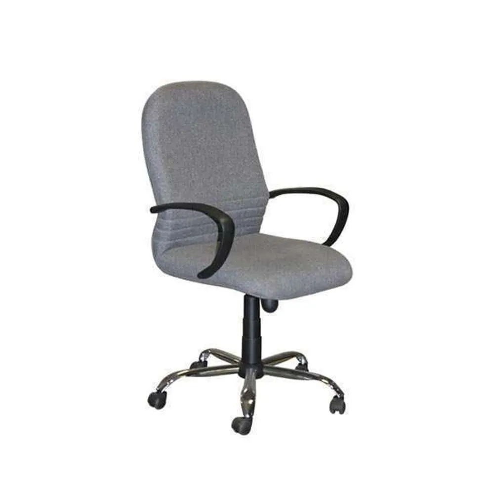 GDS Mid Back Chair Blue Chrome Base (120kg Max)