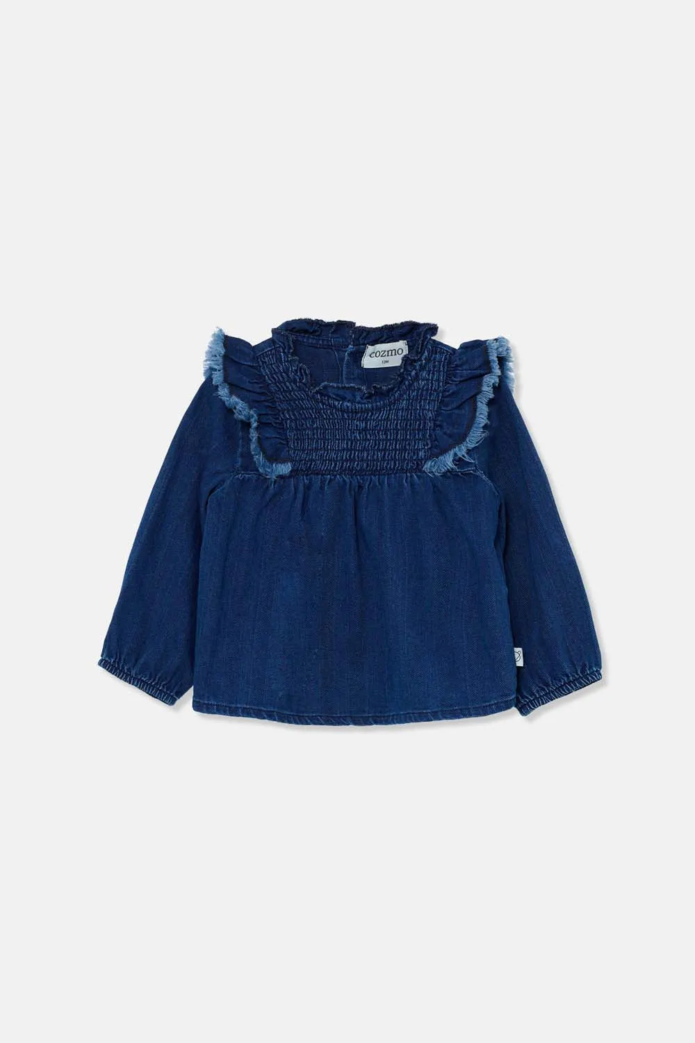 HERRINGBONE DENIM BABY BLOUSE