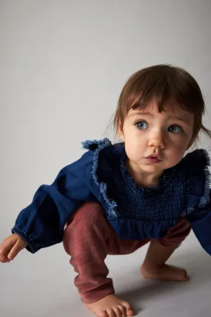 HERRINGBONE DENIM BABY BLOUSE