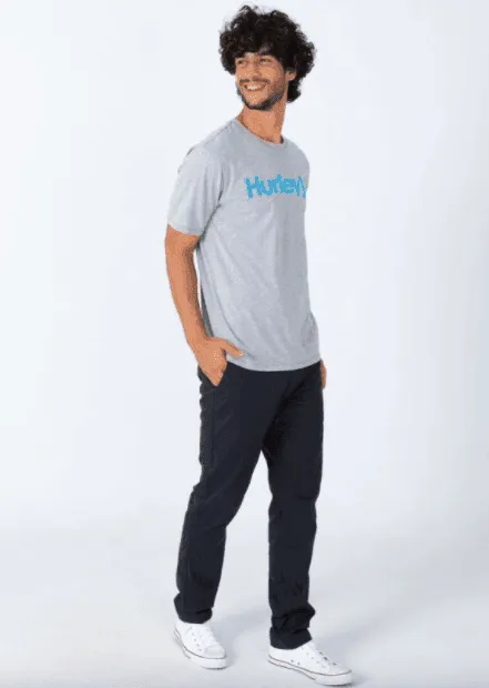 Hurley Everyday One And Only Solid Tee Dark Grey Heather