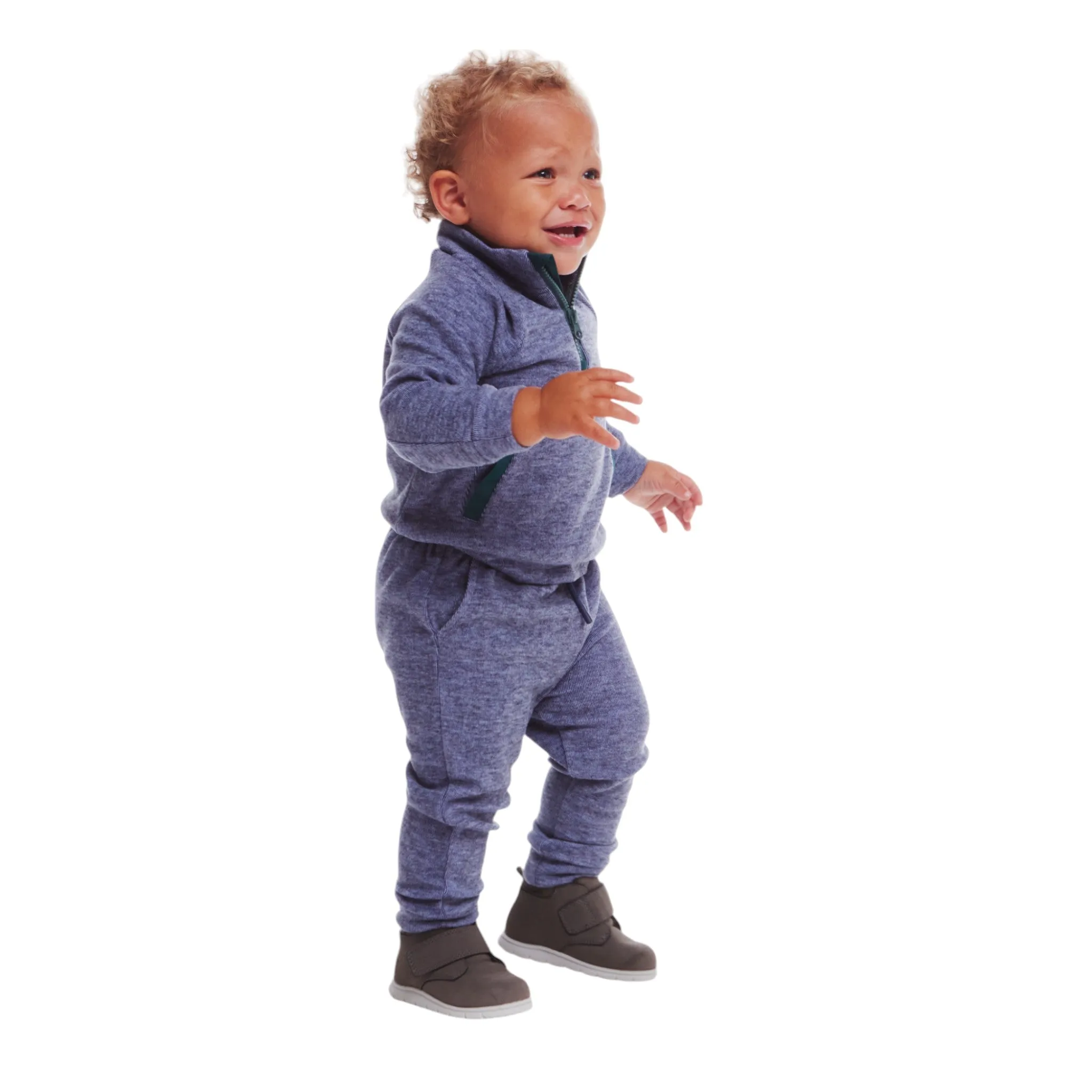 Infant Stretch Cord Sweatshirt & Pant Set | Navy Green