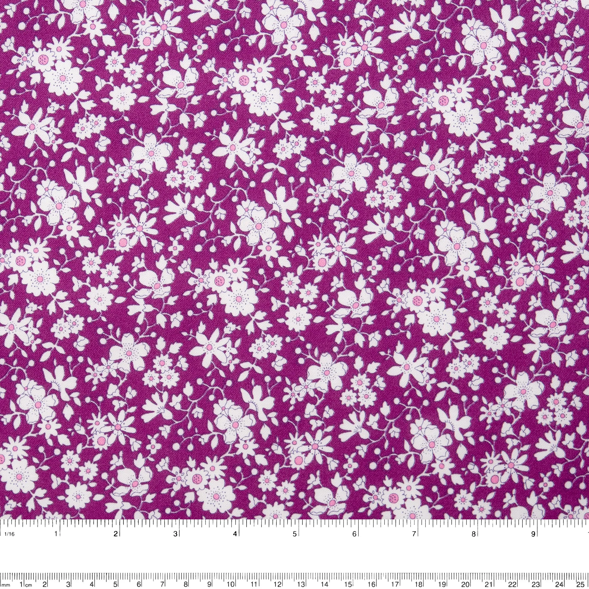 LIBERTY of PARIS Printed Cotton - Flowering - Purple