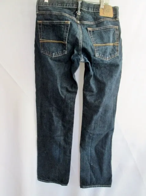 Mens ABERCROMBIE & FITCH Regular Straight Leg Pants Jeans Dungarees BLUE 33 X 32