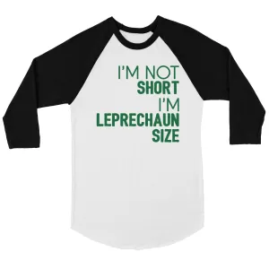 Not Short Leprechaun Size Mens Baseball Shirt For St Patrick's Day