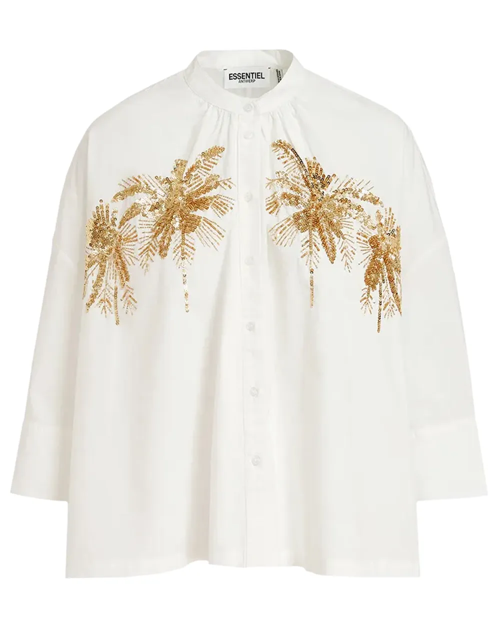 Off White Embellished Fresh Shirt