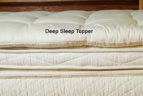 Organic Quilted Wool Deep Sleep Mattress Topper - Full