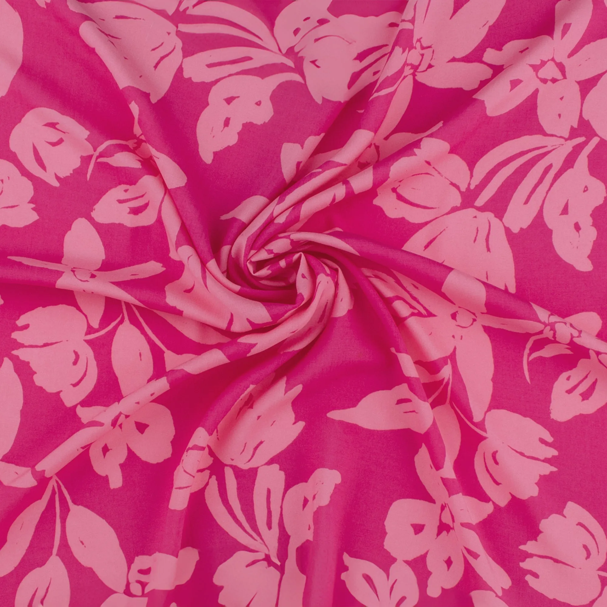 Printed Voile - KATIA - 012 - Hot Pink