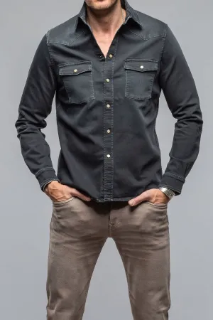 Ranger Colored Denim Snap Shirt In Anthracite