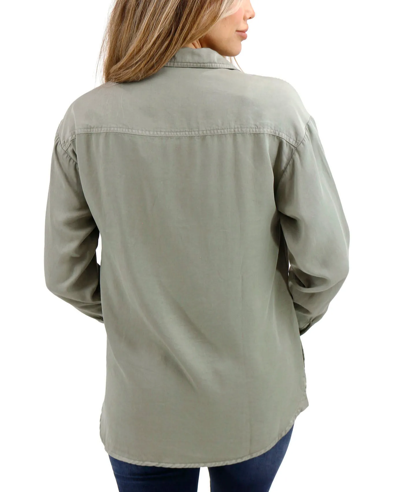 Sage Tencel™ Lyocell Utility Shirt Jacket