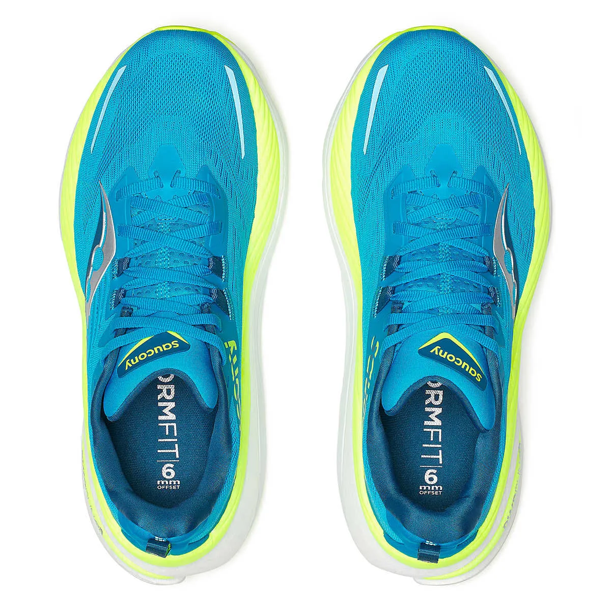 Saucony Men's Hurricane 24 Running Shoes Viziblue / Citron