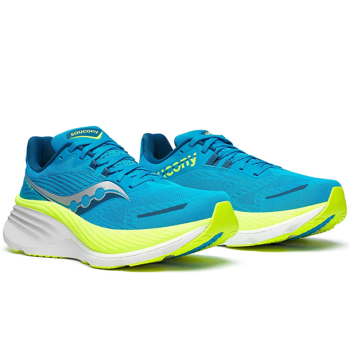 Saucony Men's Hurricane 24 Running Shoes Viziblue / Citron