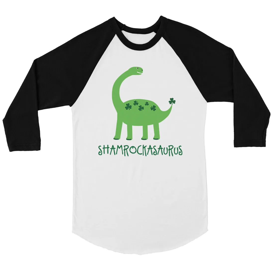 Shamrock Saurus Womens Baseball Tee Irish Mom Family Matching Shirt