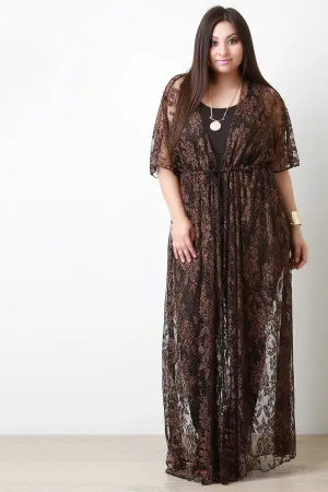 Shimmer Lace Maxi Cover Up