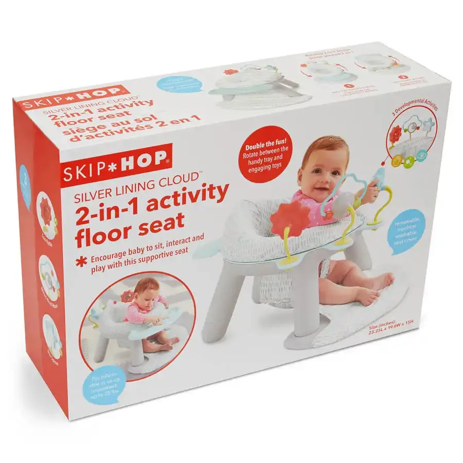 Skip Hop Silver Lining Cloud 2-in-1 Activity Floor Seat