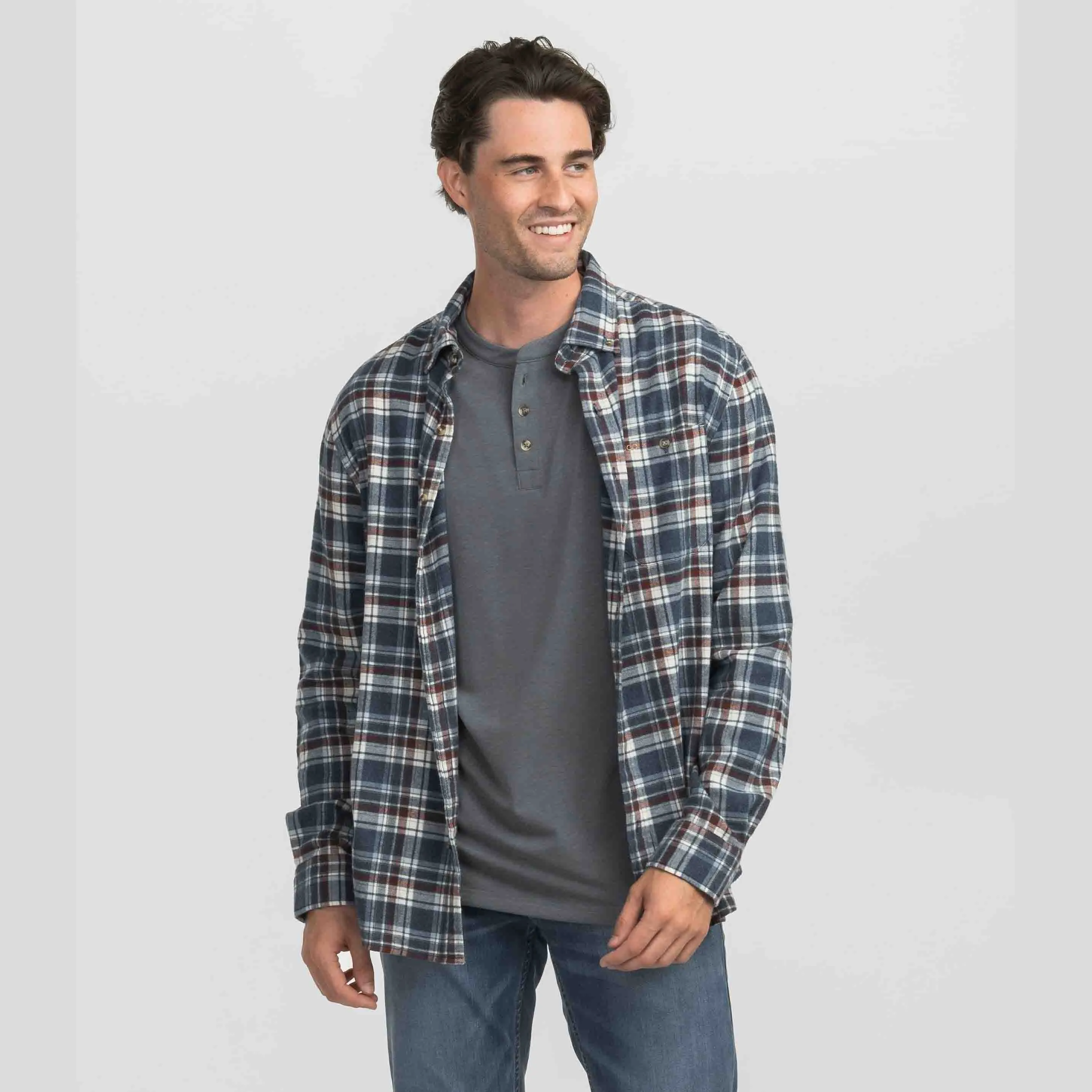 Southern Shirt Men's Boone Washed Long Sleeve Flannel