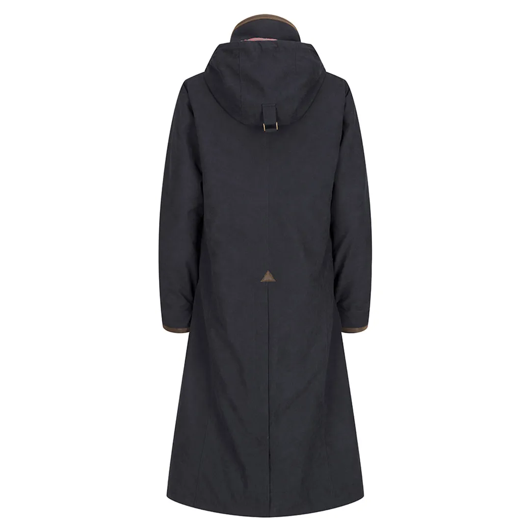 Struther Ladies Long Riding Coat - Navy by Hoggs of Fife