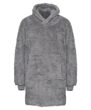 The Ribbon teddy bear fabric hoodie | Grey