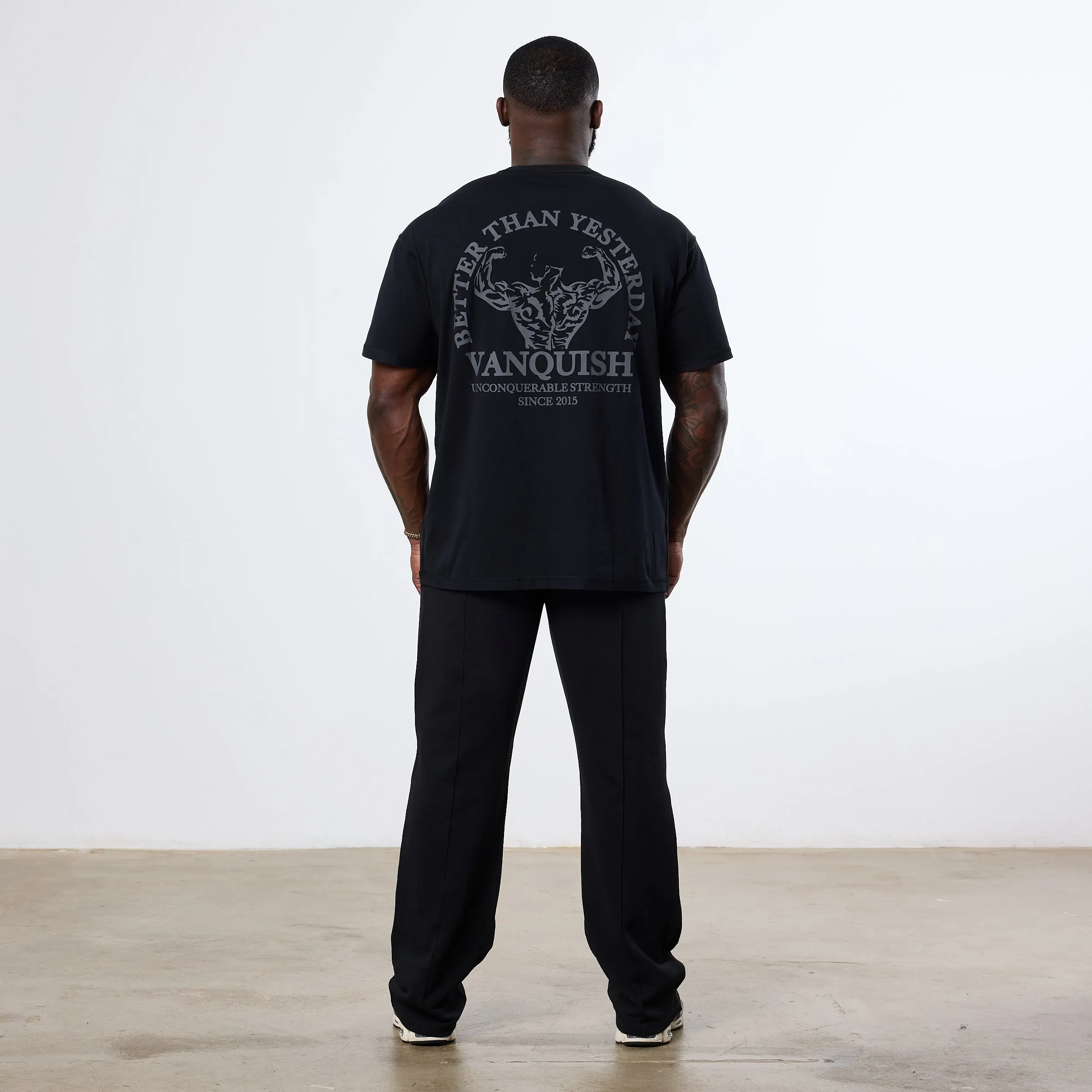 Vanquish Black Unconquerable Strength Oversized T Shirt