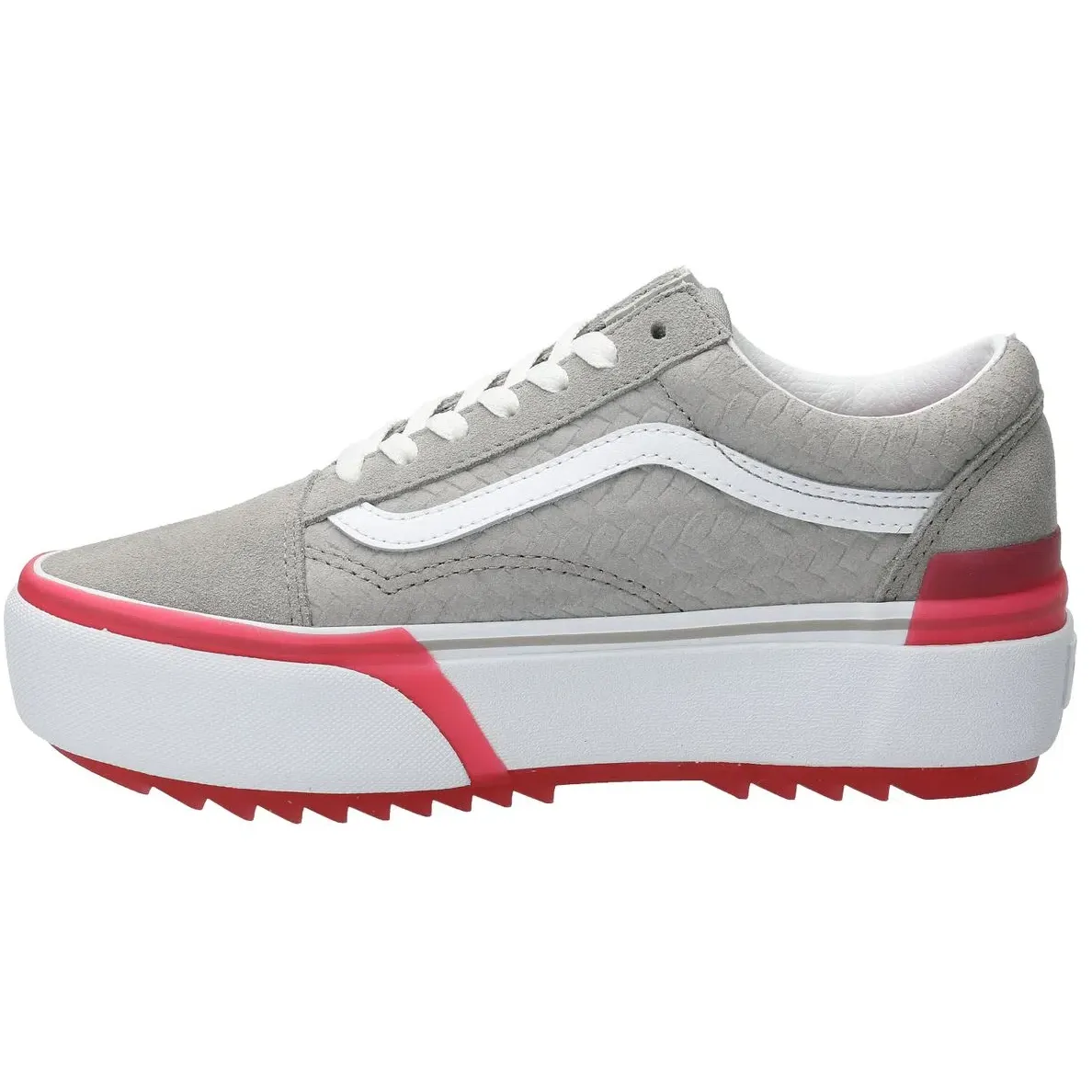 Vans Old Skool Stacked Suede Shoes - Grey / Pink