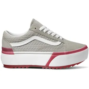 Vans Old Skool Stacked Suede Shoes - Grey / Pink