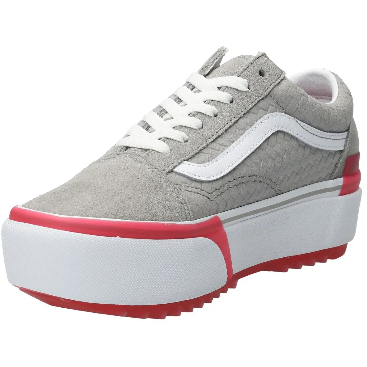 Vans Old Skool Stacked Suede Shoes - Grey / Pink