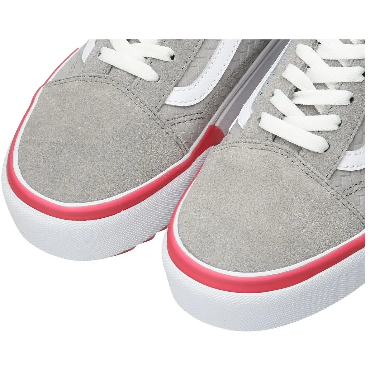 Vans Old Skool Stacked Suede Shoes - Grey / Pink