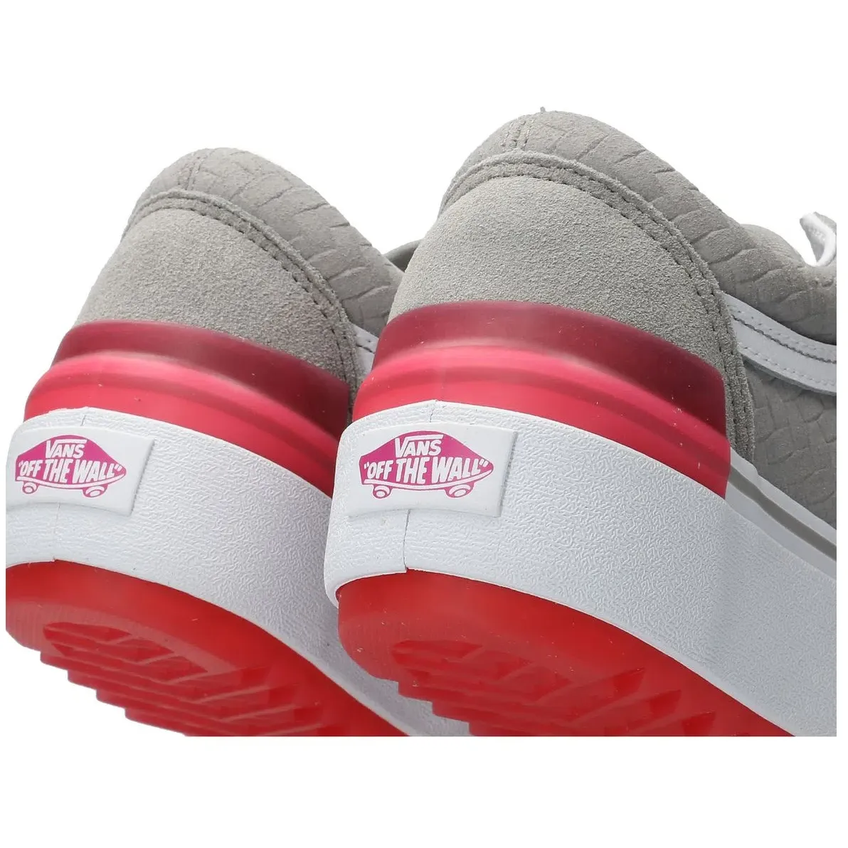 Vans Old Skool Stacked Suede Shoes - Grey / Pink