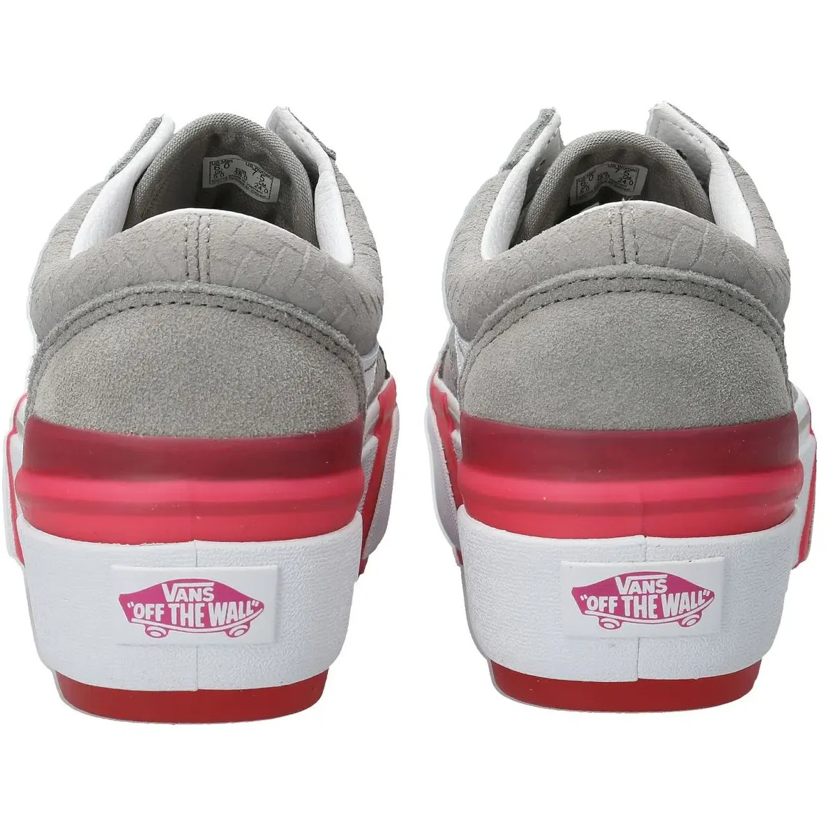 Vans Old Skool Stacked Suede Shoes - Grey / Pink