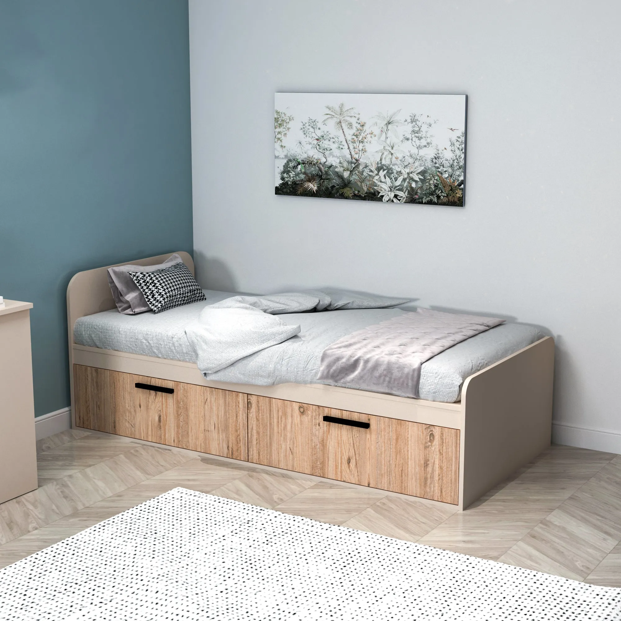 Viola Bedstead, Bed Frame with Headboard