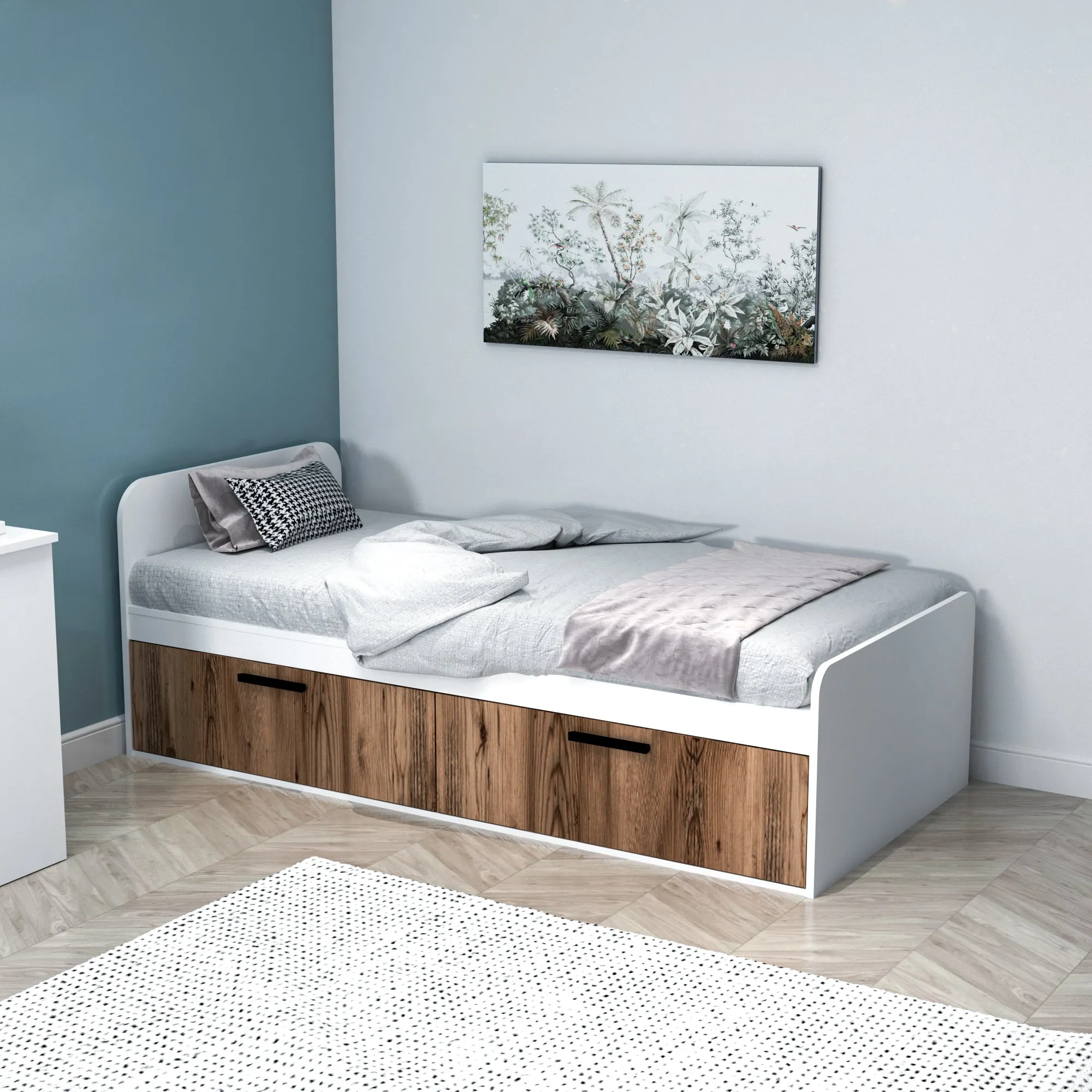 Viola Bedstead, Bed Frame with Headboard