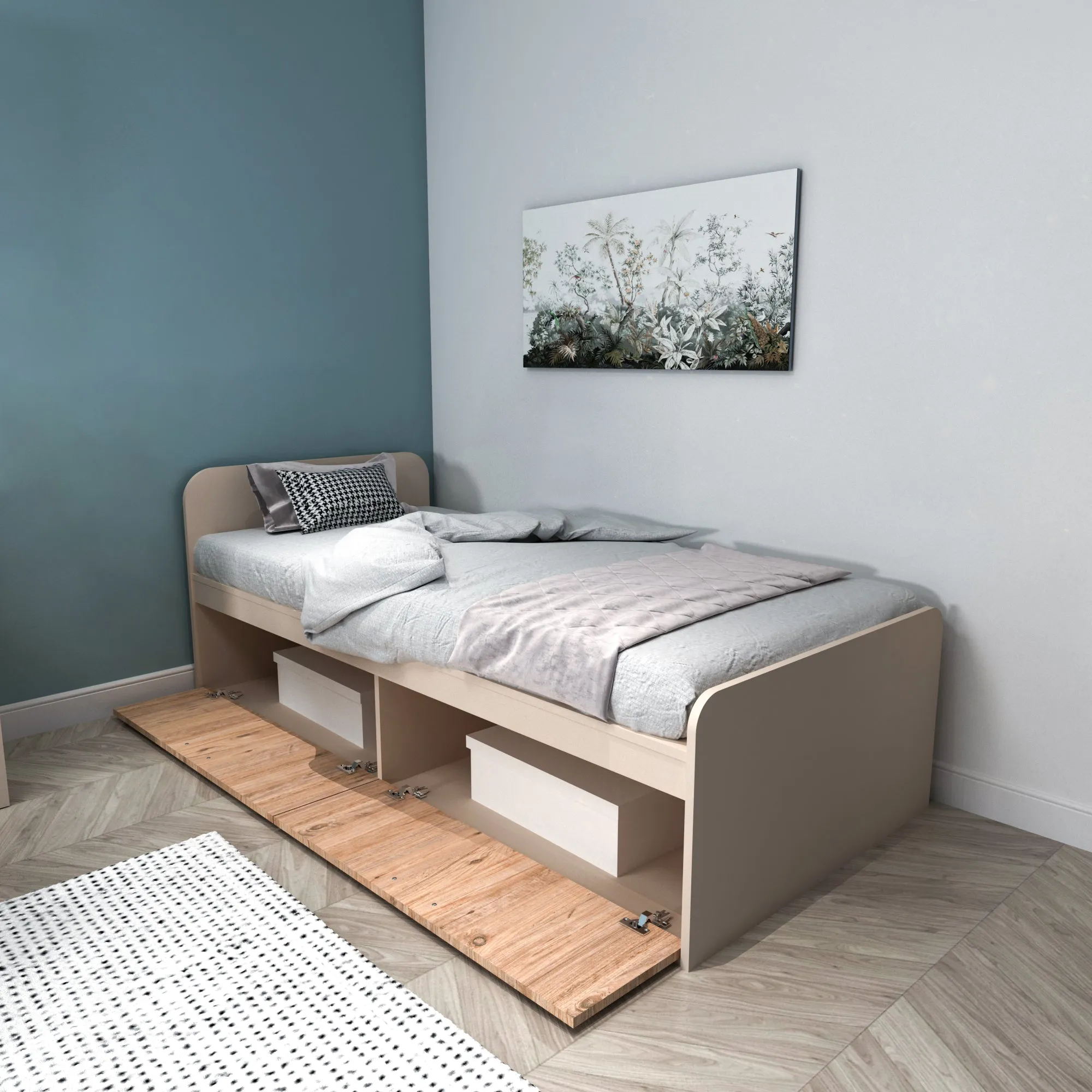 Viola Bedstead, Bed Frame with Headboard