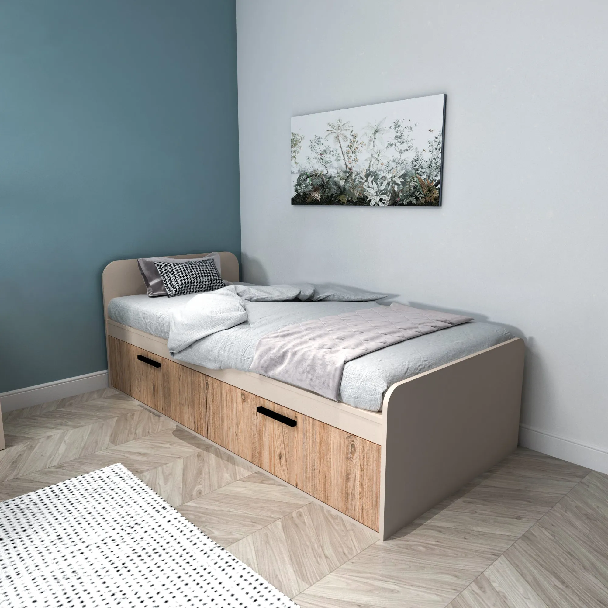 Viola Bedstead, Bed Frame with Headboard